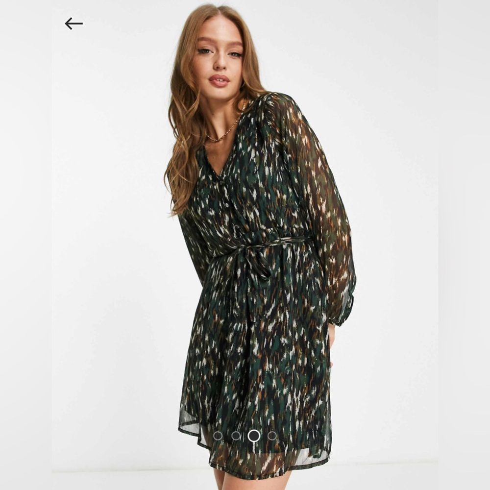 Mini Green Multi Dress